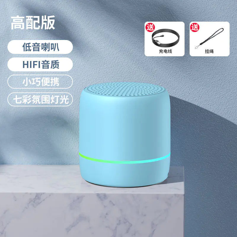 Portable Bluetooth Speaker with AI Voice and Lights