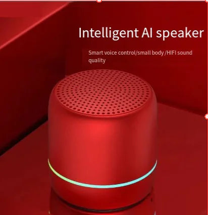 Portable Bluetooth Speaker with AI Voice and Lights